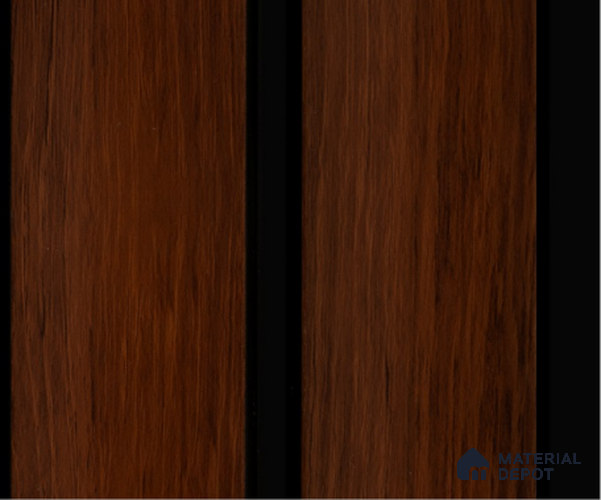 Brown Wooden Louver PN 00185 8 ft x 5 inch Charcoal Panel - 12 mm | Suitable for Feature Wall, TV Unit & Living Room | Width is Subjected to 5% Variation