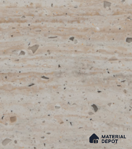 PAW045 Balanced Series Travertine 10 ft x 2.5 ft Modified Solid Surface -6 mm