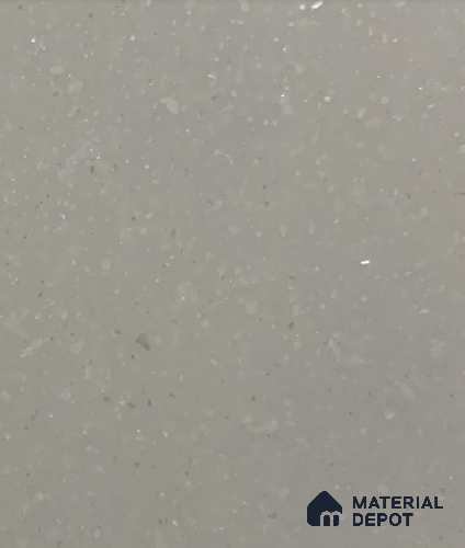 Pearl Series Glittering Grey 8 ft x 2.5 ft Bendable Solid Surface - 6 mm