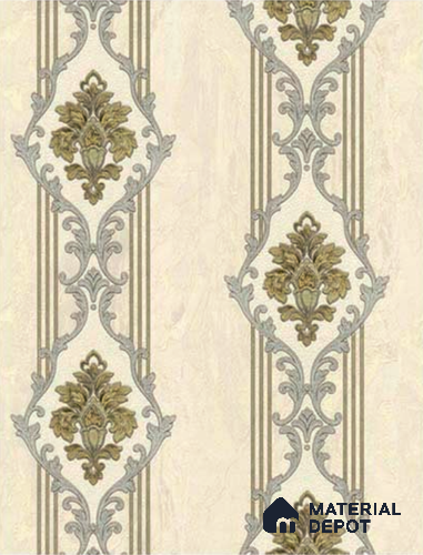 RT5500-40 | 10 Meter x 21 Inches Damask look Wallpaper - 57.41 Sq. Ft.