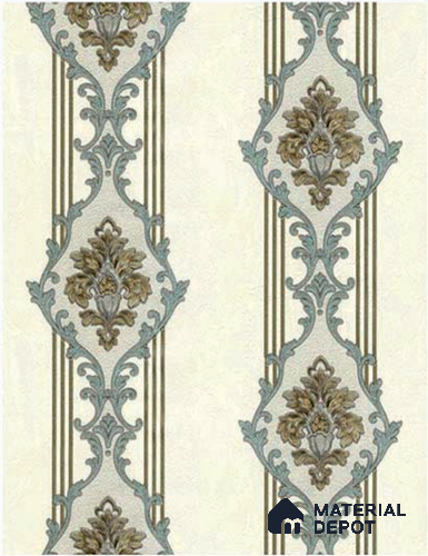 RT5500-46 | 10 Meter x 21 Inches Damask look Wallpaper - 57.41 Sq. Ft.