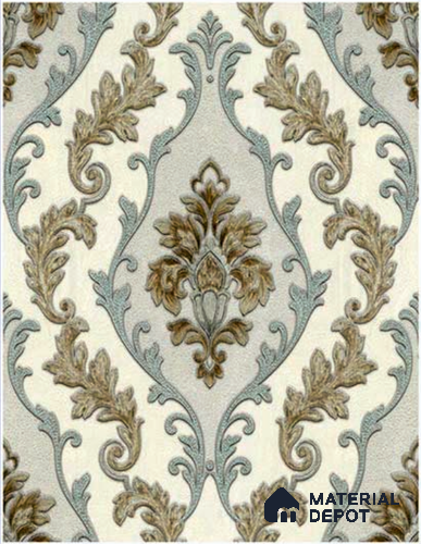 RT5500-53 | 10 Meter x 21 Inches Damask look Wallpaper - 57.41 Sq. Ft.