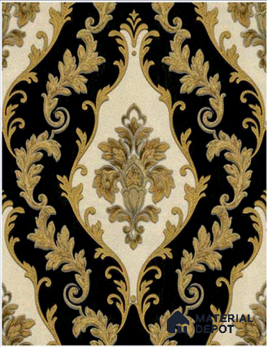 RT5500-55 | 10 Meter x 21 Inches Damask look Wallpaper - 57.41 Sq. Ft.