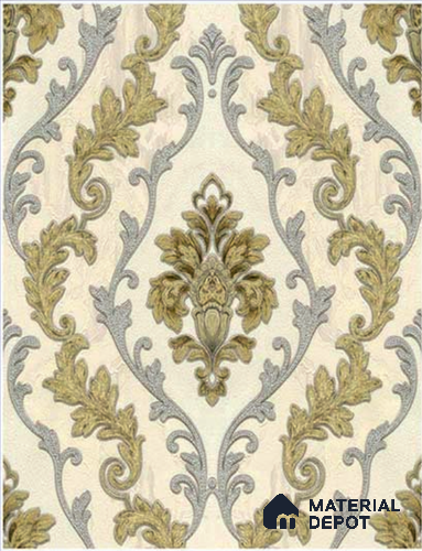 RT5500-56 | 10 Meter x 21 Inches Damask look Wallpaper - 57.41 Sq. Ft.