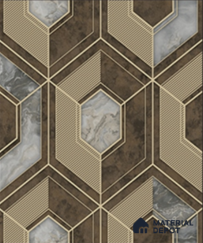 WK28-2841 | 10 Meter x 21 Inches Geometric look Wallpaper - 57.41 Sq. Ft. | Minimum 15% wastage during installation