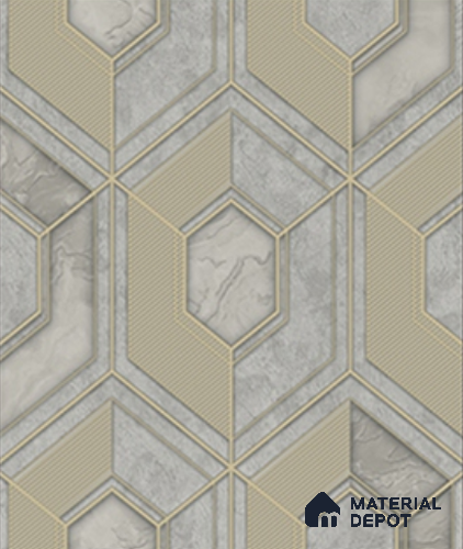 WK28-2843 | 10 Meter x 21 Inches Geometric look Wallpaper - 57.41 Sq. Ft. | Minimum 15% wastage during installation