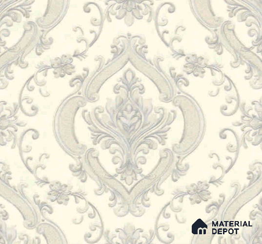 WP401-10 | 9.5 Meter x 21 Inches Damask look Wallpaper - 54.54 Sq. Ft.