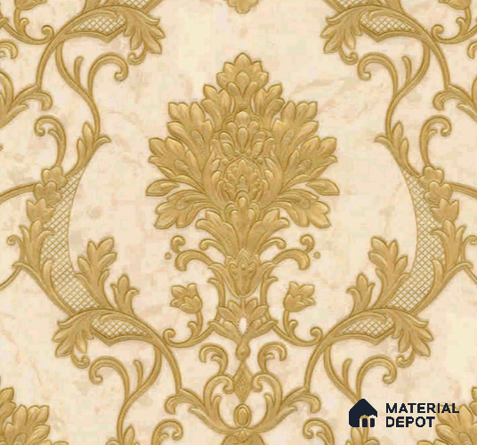 WP401-24 | 9.5 Meter x 21 Inches Damask look Wallpaper - 54.54 Sq. Ft.