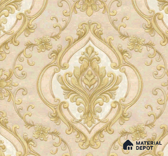 WP401-7 | 9.5 Meter x 21 Inches Damask look Wallpaper - 54.54 Sq. Ft.