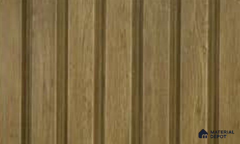 Beech Wood 10 ft x 0.86 ft (3060x265 mm) Louvers Design Interior & Exterior Wall & Ceiling Panel - 14 mm | Suitable for Balcony, Facade & Open Area | Width is Subjected to 5% Variation