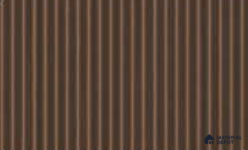 Copper 10 ft x 0.45 ft (3060x140 mm) Pyramid Design Interior & Exterior Wall & Ceiling Panel - 14 mm | Suitable for Balcony, Facade & Open Area | Width is Subjected to 5% Variation