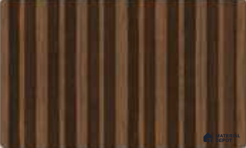 English Nut 10 ft x 0.89 ft (3060x270 mm) Stripes Design Interior & Exterior Wall & Ceiling Panel - 20 mm | Suitable for Balcony, Facade & Open Area | Width is Subjected to 5% Variation