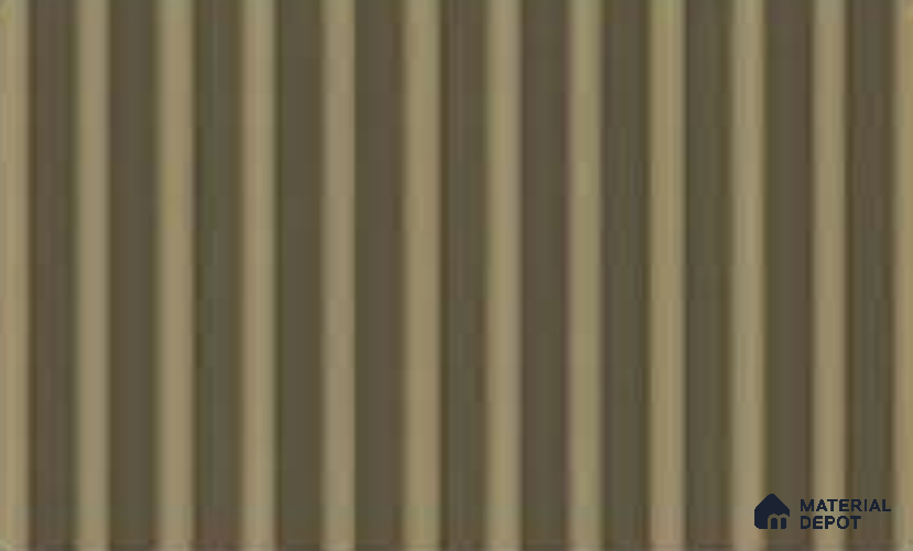 Gold 10 ft x 0.6 ft (3060x180 mm) Arch Design Interior & Exterior Wall & Ceiling Panel - 17 mm | Suitable for Balcony, Facade & Open Area | Width is Subjected to 5% Variation