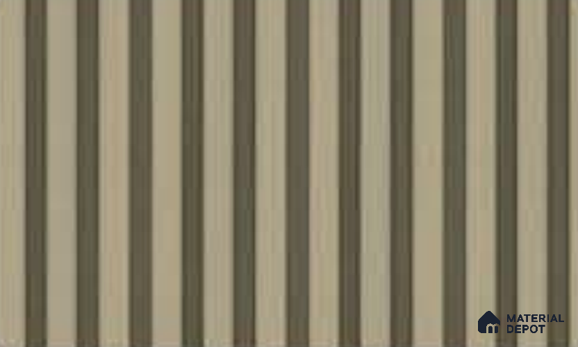 Gold 10 ft x 0.5 ft (3060x150 mm) Linea Design Interior & Exterior Wall & Ceiling Panel - 15 mm | Suitable for Balcony, Facade & Open Area | Width is Subjected to 5% Variation