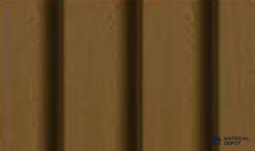 Gold Maple 10 ft x 0.89 ft (3060x270 mm) Wave Design Interior & Exterior Wall & Ceiling Panel - 16 mm | Suitable for Balcony, Facade & Open Area | Width is Subjected to 5% Variation