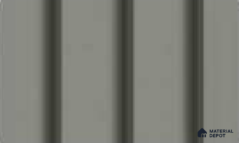 Light Grey 10 ft x 0.89 ft (3060x270 mm) Wave Pastel Design Interior & Exterior Wall & Ceiling Panel - 16 mm | Suitable for Balcony, Facade & Open Area | Width is Subjected to 5% Variation