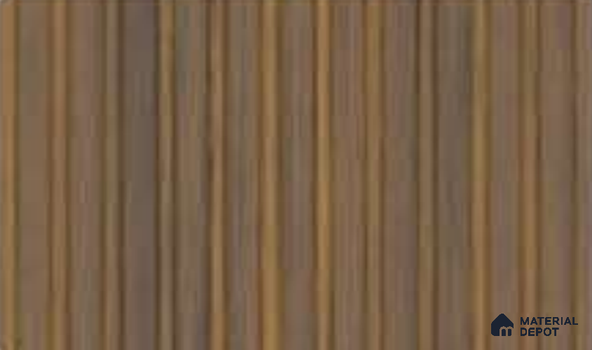 Mahogany 10 ft x 0.6 ft (3060x180 mm) Arch Design Interior & Exterior Wall & Ceiling Panel - 17 mm | Suitable for Balcony, Facade & Open Area | Width is Subjected to 5% Variation