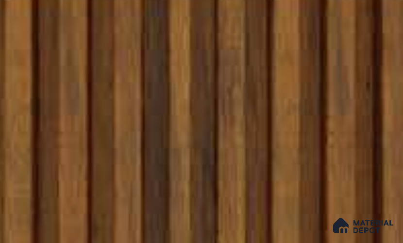 Mahogany 10 ft x 8.2 inch Vertica Design Interior & Exterior Wall & Ceiling Panel - 20 mm | Suitable for Balcony, Facade & Open Area | Width is Subjected to 5% Variation