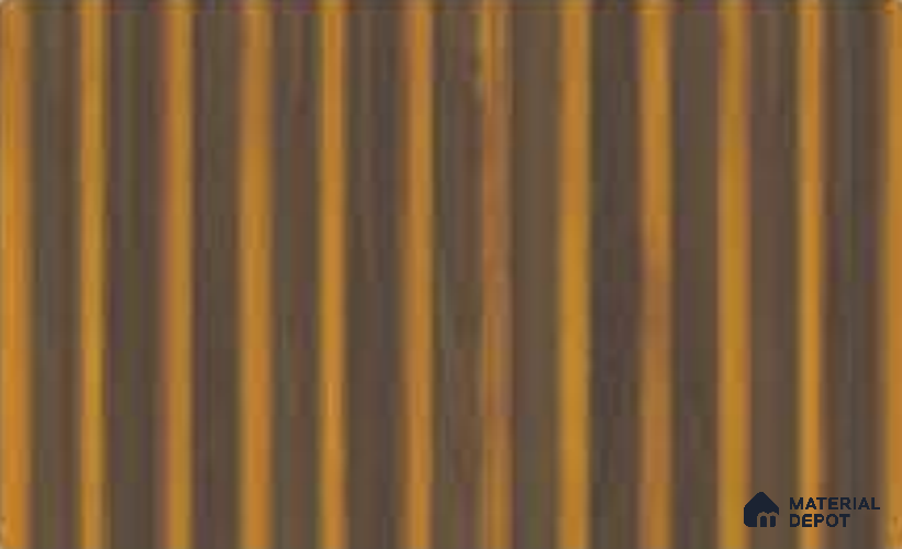 Oak Wood Ocre 10 ft x 0.6 ft (3060x180 mm) Arch Design Interior & Exterior Wall & Ceiling Panel - 17 mm | Suitable for Balcony, Facade & Open Area | Width is Subjected to 5% Variation