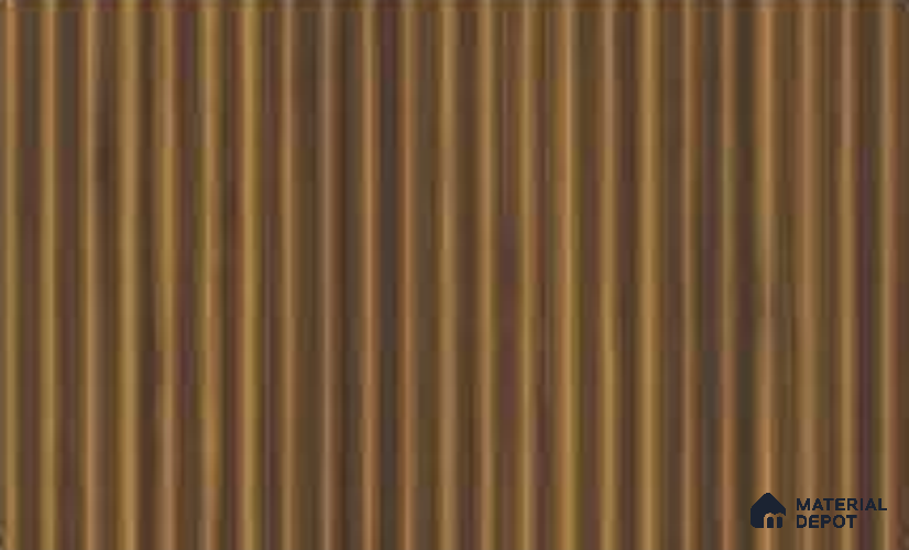 Oak Wood Ocre 10 ft x 0.45 ft (3060x140 mm) Pyramid Design Interior & Exterior Wall & Ceiling Panel - 14 mm | Suitable for Balcony, Facade & Open Area | Width is Subjected to 5% Variation
