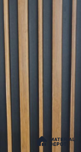 Oak Wood Ocre 10 ft x 0.89 ft (3060x270 mm) Stripes Design Interior & Exterior Wall & Ceiling Panel - 20 mm | Suitable for Balcony, Facade & Open Area | Width is Subjected to 5% Variation