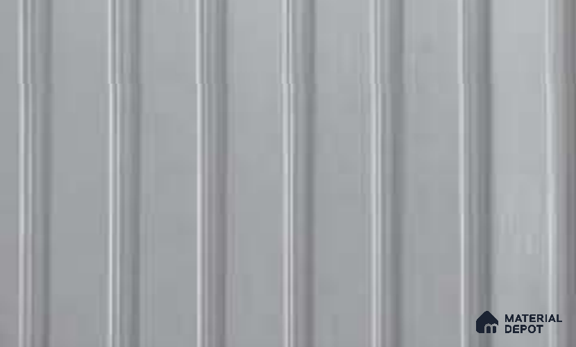 Silver 10 ft x 1 ft (3060x300 mm) Louvers2 Design Interior & Exterior Wall & Ceiling Panel - 14 mm