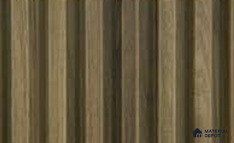 Spiced Walnut 10 ft x 8.2 inch Vertica Design Interior & Exterior Wall & Ceiling Panel - 20 mm | Suitable for Balcony, Facade & Open Area | Width is Subjected to 5% Variation