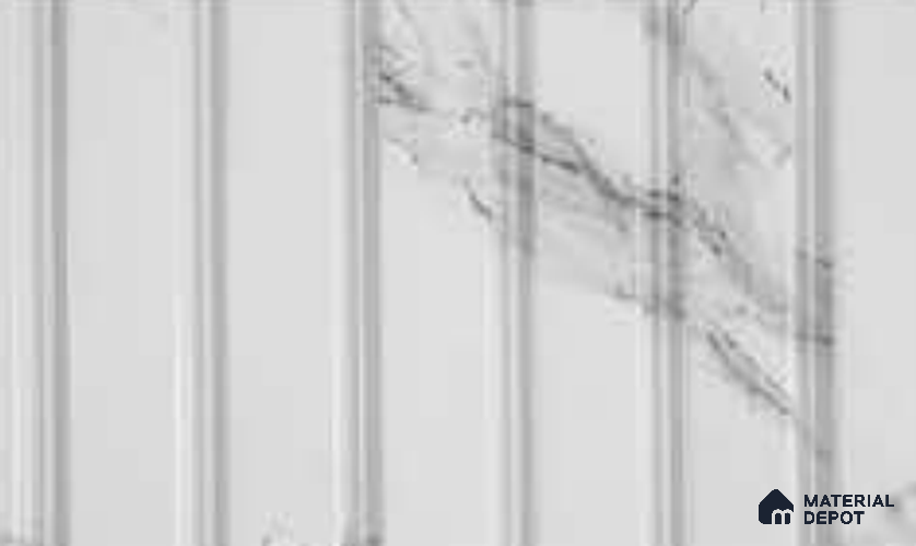 Statuario 10 ft x 1 ft (3060x300 mm) Louvers2 Design Interior & Exterior Wall & Ceiling Panel - 14 mm