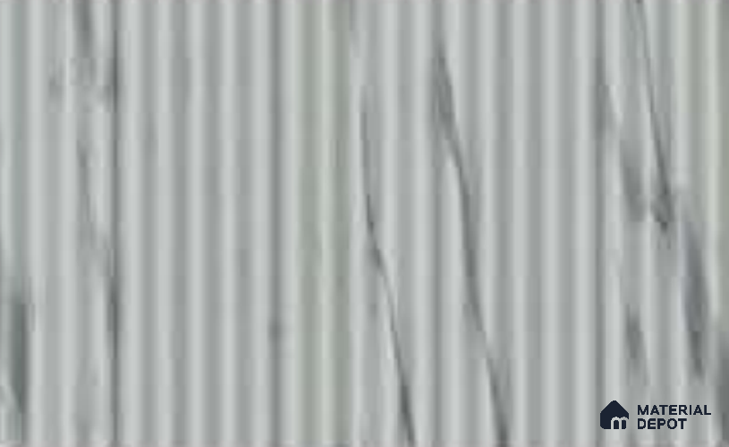 Statuario 10 ft x 0.45 ft (3060x140 mm) Pyramid Design Interior & Exterior Wall & Ceiling Panel - 14 mm | Suitable for Balcony, Facade & Open Area | Width is Subjected to 5% Variation