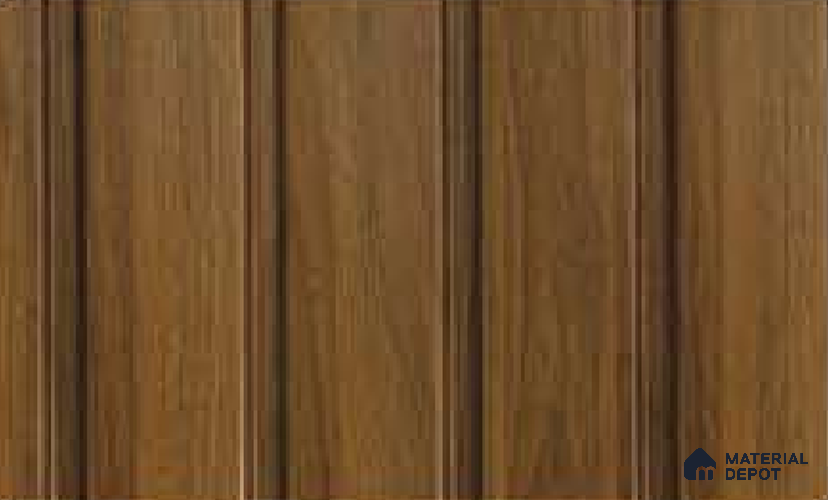 Walnut 10 ft x 1 ft (3060x340 mm) Duo Design Interior & Exterior Wall & Ceiling Panel - 12 mm | Suitable for Balcony, Facade & Open Area | Width is Subjected to 5% Variation