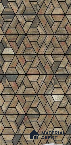 Brown Patterned Look PVC Decorative Wall Panel PN 03737 4 ft x 2 ft - 4 mm | Suitable for Feature Wall, TV Unit & Living Room | Width is Subjected to 5% Variation