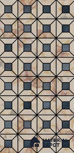 Brown Geometric Look PVC Decorative Wall Panel PN 03738 4 ft x 2 ft - 4 mm | Suitable for Feature Wall, TV Unit & Living Room | Width is Subjected to 5% Variation
