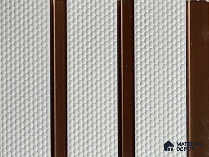Beige Patterned Louver PN 01540 8 ft x 4.9 inch Charcoal Panel - mm | Suitable for Feature Wall, TV Unit & Living Room | Width is Subjected to 5% Variation