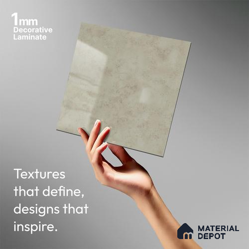 Beige Marble Look LM 02799 Zarki Marble 8 ft x 4 ft Mirror Glossy Finish Decorative Laminate - 1 mm | Suitable for TV Unit, Wardrobe, Kitchen Cabinets