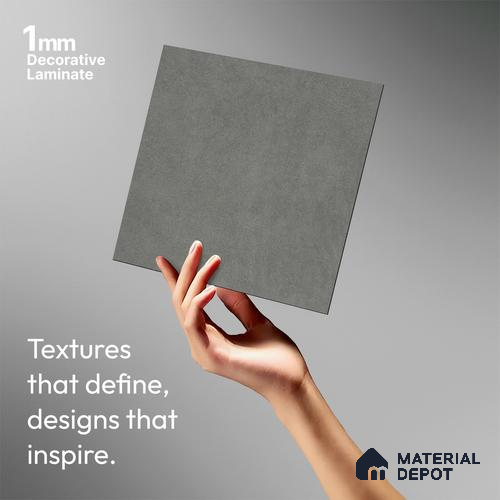 Grey Marble Look LM 02814 Concrete Grey 8 ft x 4 ft Sand Stone Finish Decorative Laminate - 1 mm | Suitable for TV Unit, Wardrobe, Kitchen Cabinets