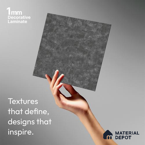 Grey Marble Look LM 02820 Sure Silver 8 ft x 4 ft Fine Sand Stone Finish Decorative Laminate - 1 mm | Suitable for TV Unit, Wardrobe, Kitchen Cabinets