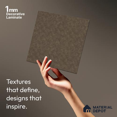 Brown Marble Look LM 02836 Casper Copper 8 ft x 4 ft Crux Finish Decorative Laminate - 1 mm | Suitable for TV Unit, Wardrobe, Kitchen Cabinets