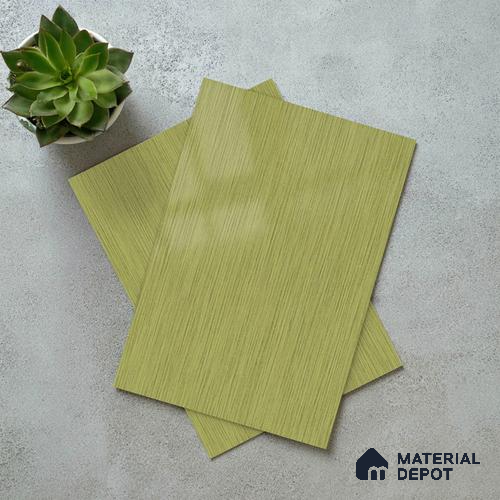 Green Metallic Look LM 02946 Glden 8 ft x 4 ft Foil Finish Decorative Laminate - 1 mm | Suitable for TV Unit, Wardrobe, Kitchen Cabinets