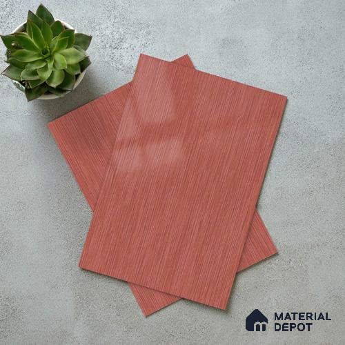 Red Metallic Look LM 02947 Red 8 ft x 4 ft Foil Finish Decorative Laminate - 1 mm | Suitable for TV Unit, Wardrobe, Kitchen Cabinets
