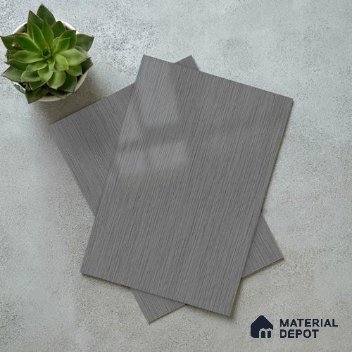 Grey Metallic Look LM 02948 Silver 8 ft x 4 ft Foil Finish Decorative Laminate - 1 mm | Suitable for TV Unit, Wardrobe, Kitchen Cabinets