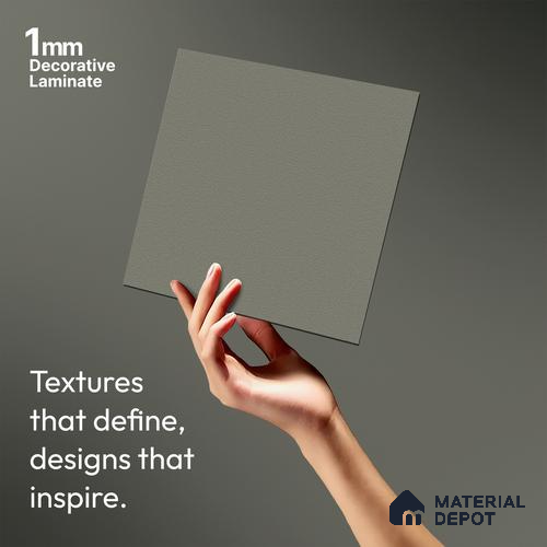 Solid Colors Look LM 01767 Light Light Warm Grey 8 ft x 4 ft Suede Finish Decorative Laminate - 1 mm | Suitable for Living Room, Kitchen, Office