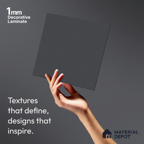 Solid Colors Look LM 01768 Midnight Blue 8 ft x 4 ft Suede Finish Decorative Laminate - 1 mm | Suitable for Living Room, Kitchen, Office