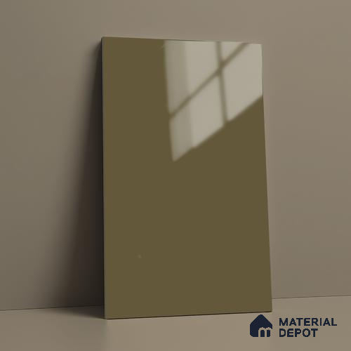 Beaver Brown Solid Colors Look LM 03036 Beaver Beaver Brown 8 ft x 4 ft Extra Glossy Finish Decorative Laminate - 1 mm | Suitable for Living Room, Kitchen, Office