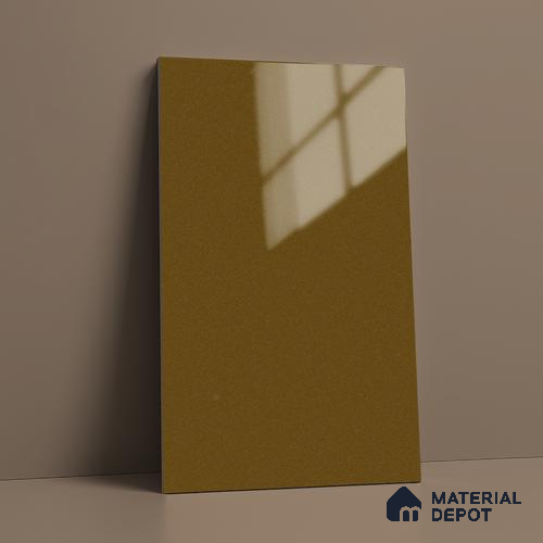 Metallic Coffee Brown Solid Colors Look LM 03041 Metallic Coffee 8 ft x 4 ft Metallic Glossy Finish Decorative Laminate - 1 mm | Suitable for Living Room, Kitchen, Office