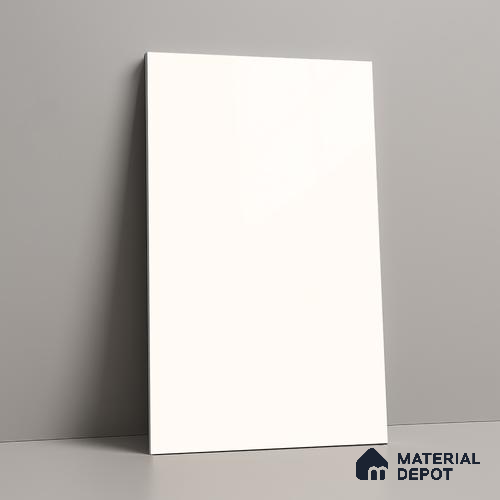 Ivory Solid Colors Look LM 03043 Metallic Ivory 8 ft x 4 ft Metallic Glossy Finish Decorative Laminate - 1 mm | Suitable for Living Room, Kitchen, Office