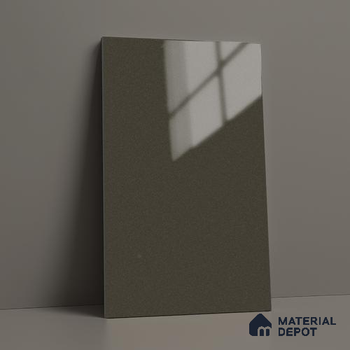 Brown Solid Colors Look LM 03045 Metallic Brown 8 ft x 4 ft Metallic Glossy Finish Decorative Laminate - 1 mm | Suitable for Living Room, Kitchen, Office
