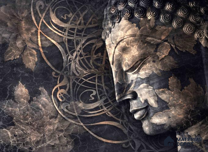 BUD - 03 | Bhuddha Series Abstract Look 50 inches Premium Paper (Customized Size Wallpaper)