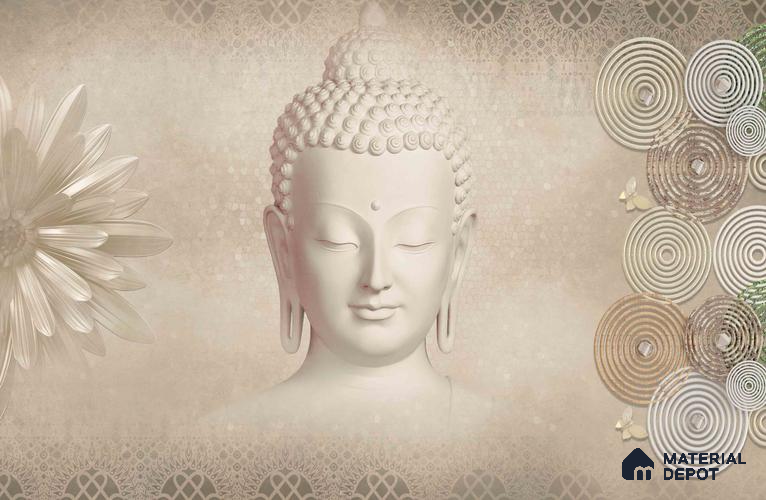 BUD - 12B | Bhuddha Series Abstract Look 40 inches Canvas Paper (Customized Size Wallpaper)