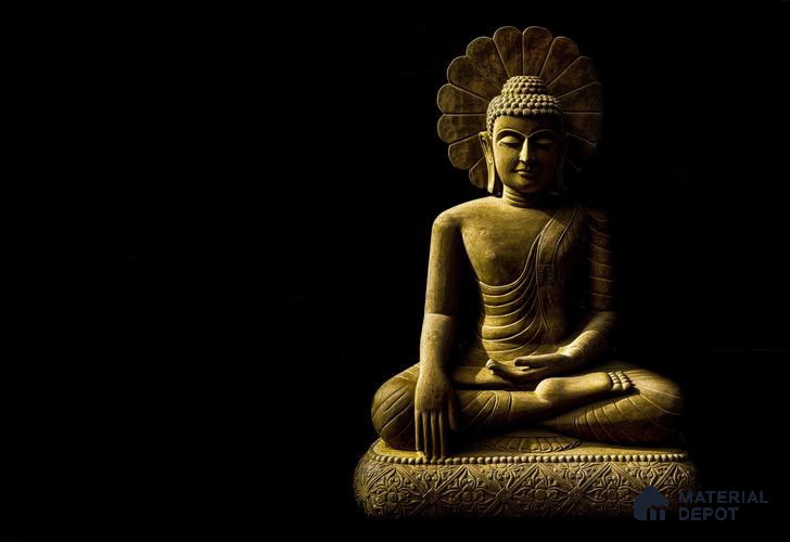 BUD - 13 | Bhuddha Series Abstract Look 52 inches Economy Paper (Customized Size Wallpaper)