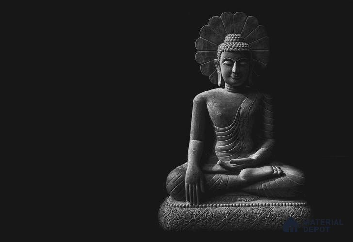 BUD - 13A | Bhuddha Series Abstract Look 40 inches Sandblast Paper (Customized Size Wallpaper)